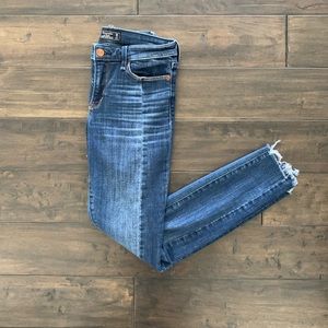 two-tone medium wash jeans